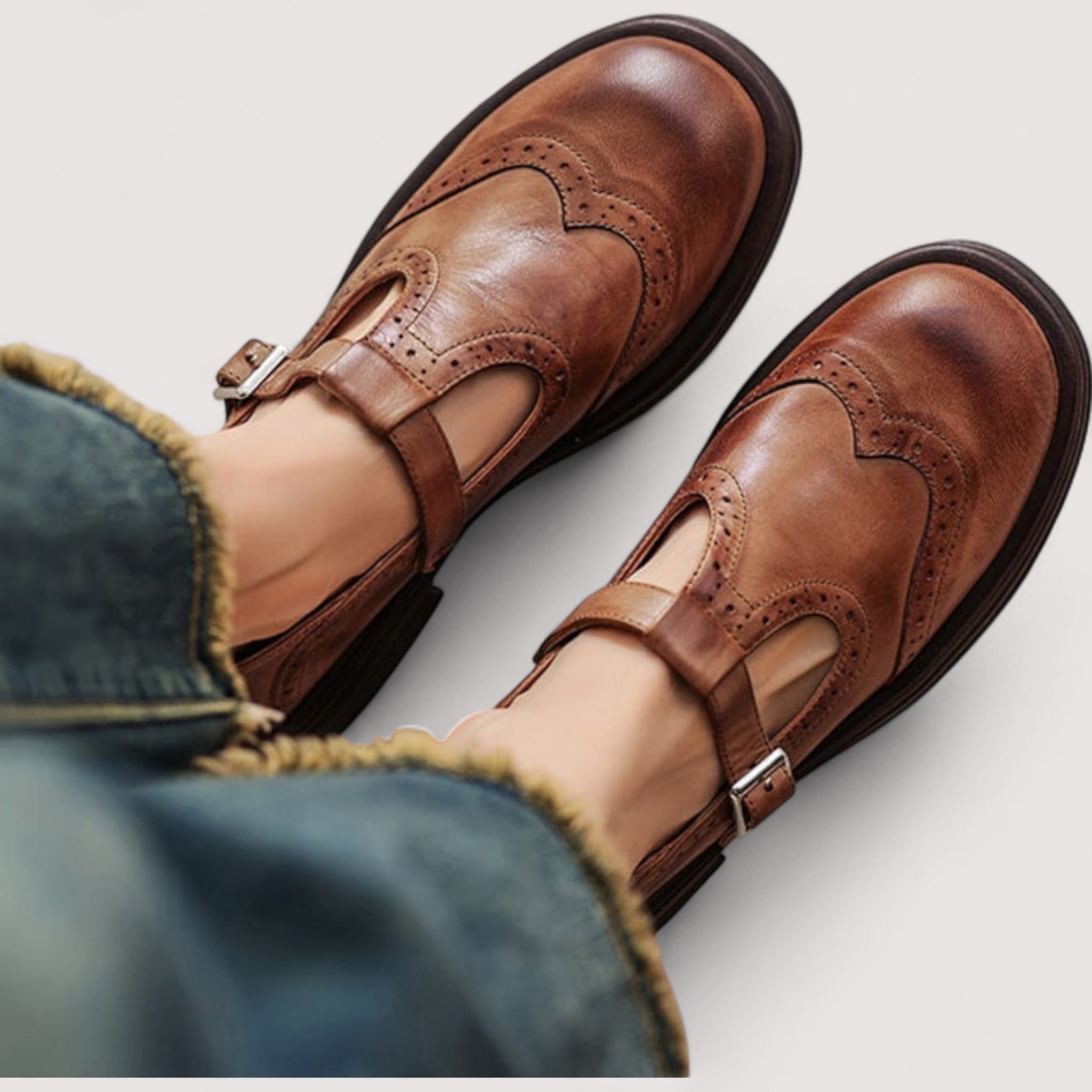 Alba® | Zapatos Mary Jane ortopédicos de cuero vegano