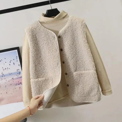 Chic Plush Vest for Women - Ideal for Layering