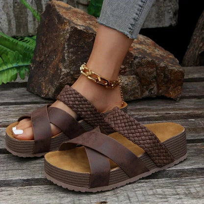 Isabella | Womens Orthopedic Platform Slide Sandals