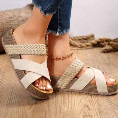 Isabella | Womens Orthopedic Platform Slide Sandals