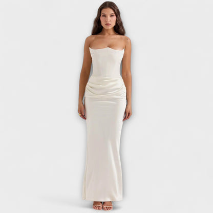 Chic Satin Maxi Dress for Evening Wear