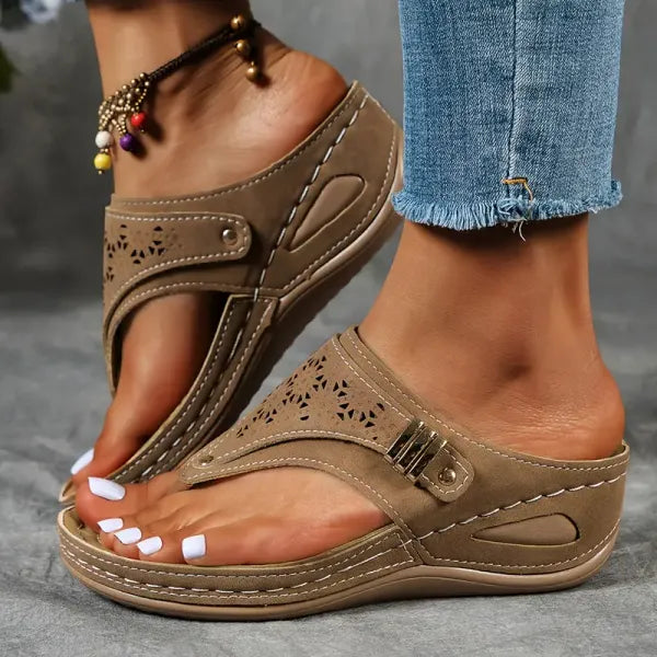 Audrey | Women’s Summer Open Toe Buckle Sandals