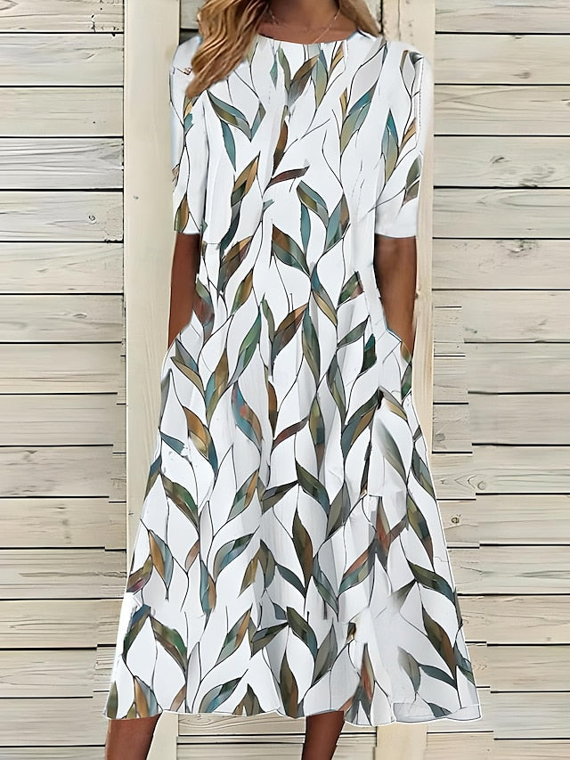 Nina | Printed Midi Dress