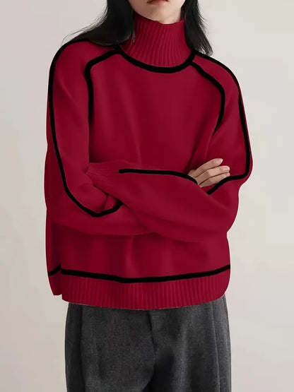 Michelle | Luxe Trim Turtleneck Sweater