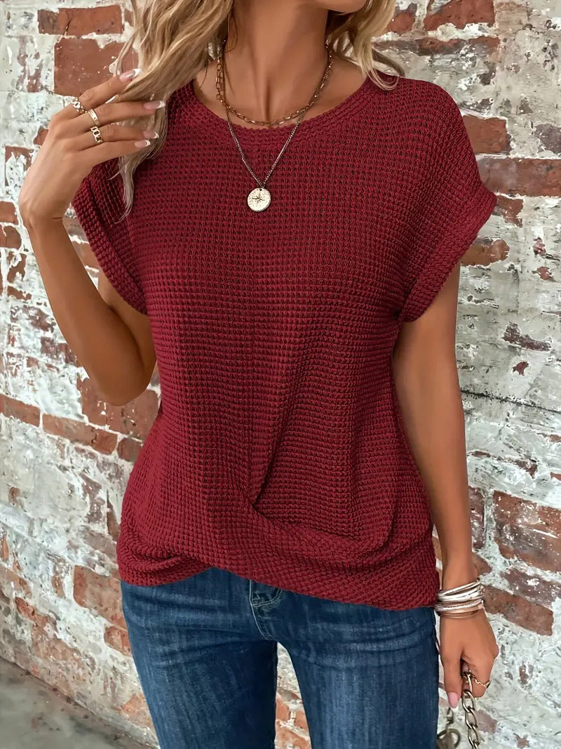 Harlow | Textured Twist Front Top