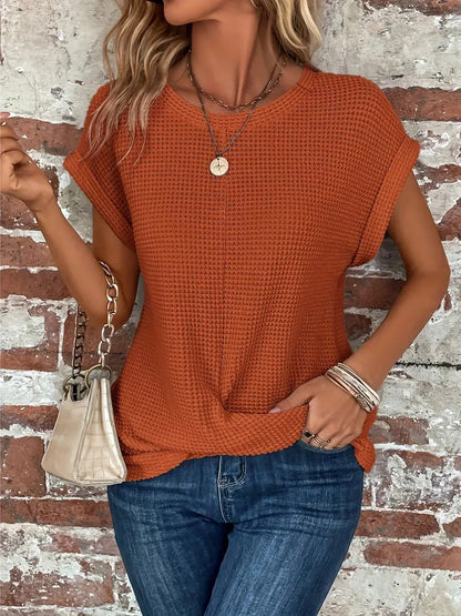 Harlow | Textured Twist Front Top