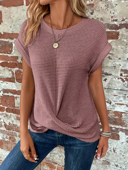 Harlow | Textured Twist Front Top