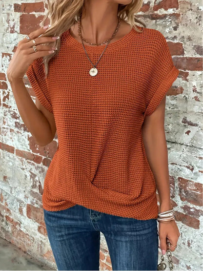 Harlow | Textured Twist Front Top