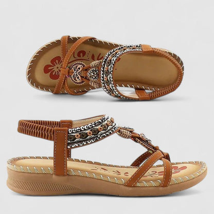 Michelle | Womens Strappy Flat Open Toe Sandals