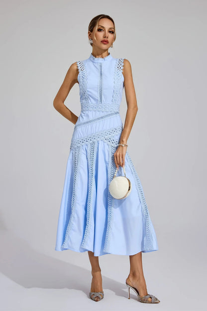 Claire | Women's Sleeveless Lace Midi Wedding Guest Dress