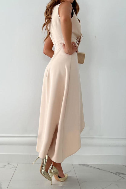 Destiny | Women's Sleeveless Asymmetric Midi Wedding Guest Dress