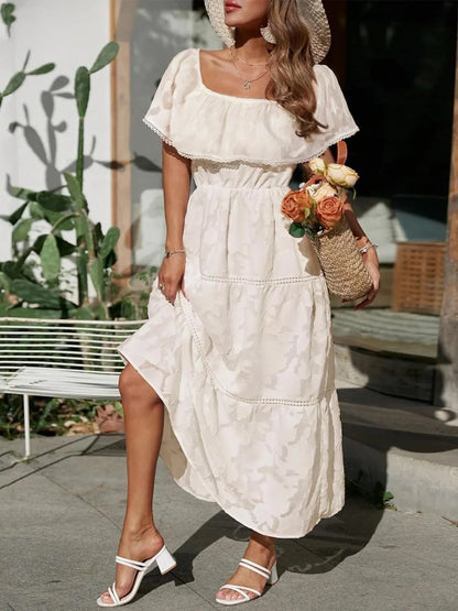 Gabriella | Women's Off Shoulder Tiered Maxi Wedding Guest Dress