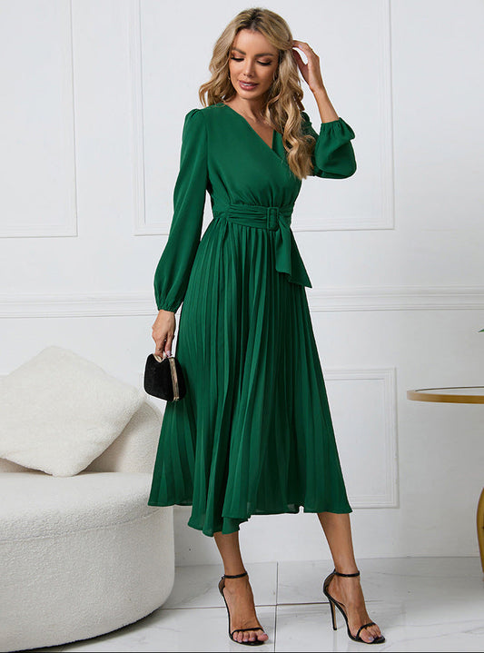 Danielle | Women's Long Sleeve Midi Wedding Guest Dress