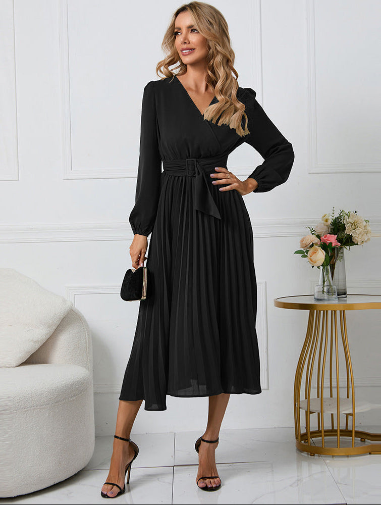 Danielle | Women's Long Sleeve Midi Wedding Guest Dress