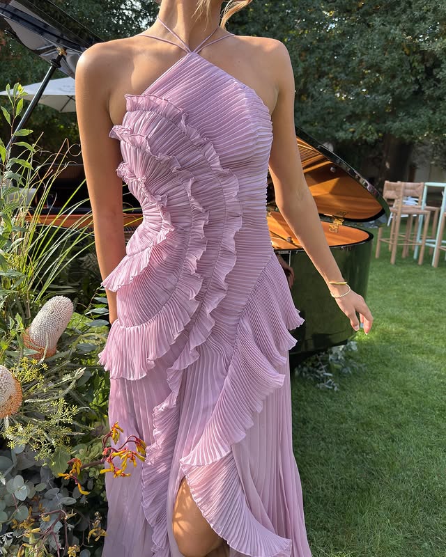 Ava | Women's One Shoulder Maxi Wedding Guest Dress