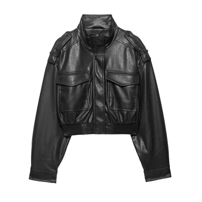 Chloe | Women's Zip Up Biker Style Jacket