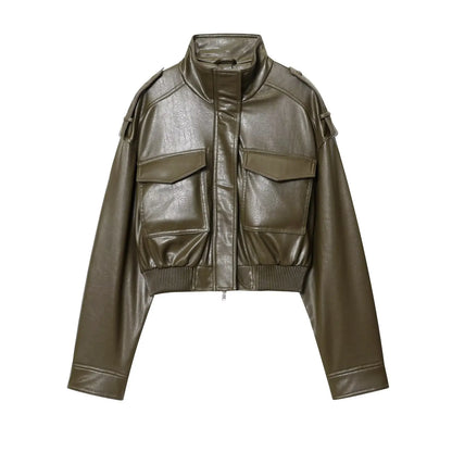 Chloe | Women's Zip Up Biker Style Jacket