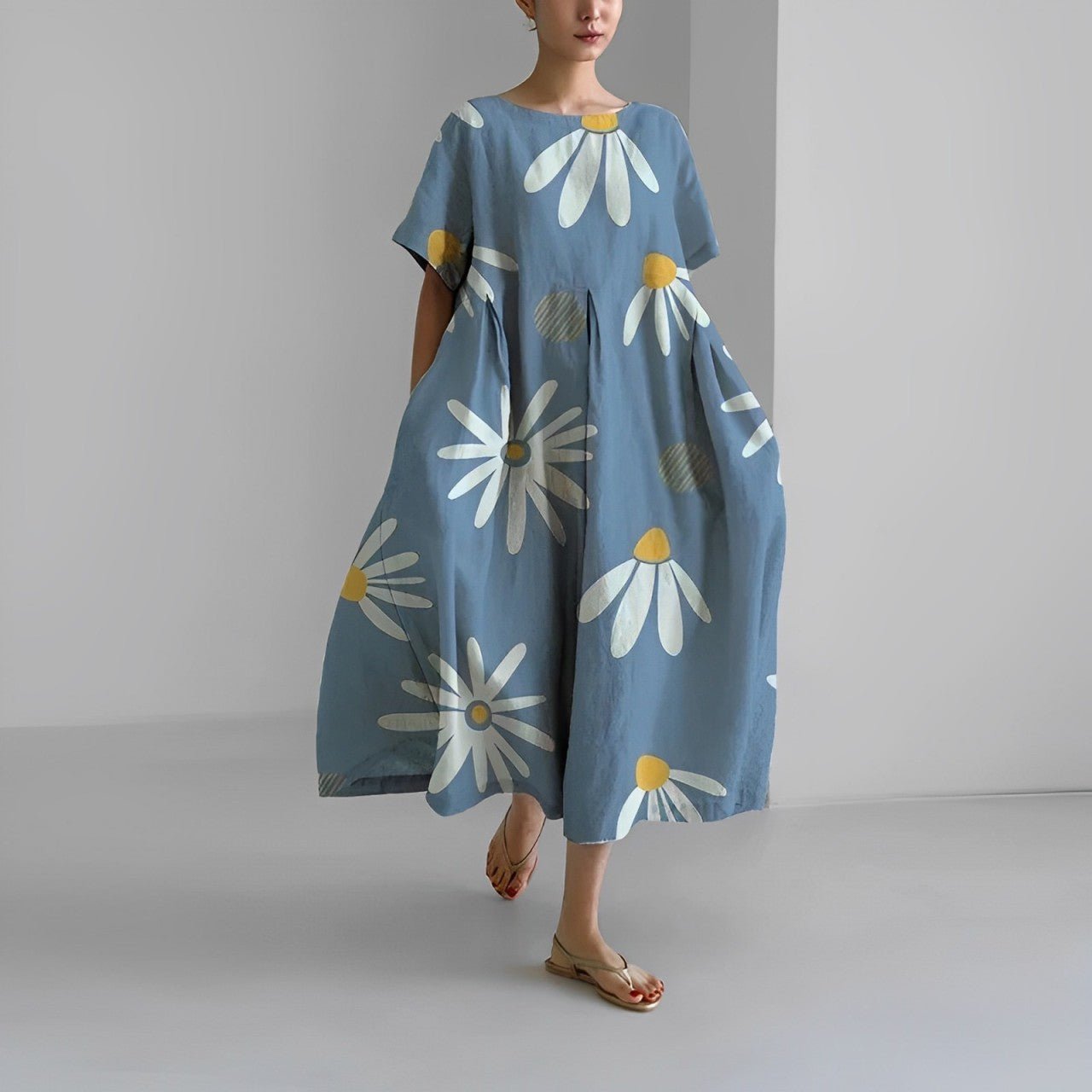 Phoebe | Abstract Flow Floral Dress